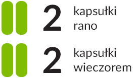 Hepaten dawkowanie - 2 kapsułki rano oraz 2 kapsułki wieczorem